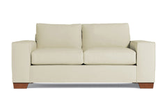 Melrose Twin Size Sleeper Sofa Bed :: Leg Finish: Pecan / Sleeper Option: Memory Foam Mattress