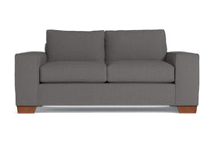 Melrose Twin Size Sleeper Sofa Bed :: Leg Finish: Pecan / Sleeper Option: Memory Foam Mattress