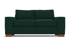 Melrose Twin Size Sleeper Sofa Bed :: Leg Finish: Pecan / Sleeper Option: Deluxe Innerspring Mattress