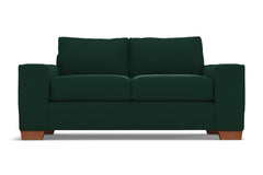 Melrose Twin Size Sleeper Sofa Bed :: Leg Finish: Pecan / Sleeper Option: Memory Foam Mattress