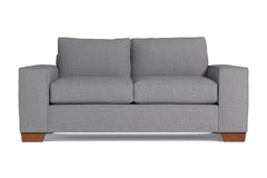 Melrose Twin Size Sleeper Sofa Bed :: Leg Finish: Pecan / Sleeper Option: Memory Foam Mattress