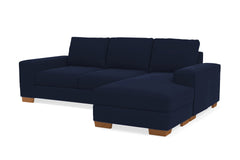 Melrose Reversible Chaise Sleeper Sofa Bed :: Leg Finish: Pecan / Sleeper Option: Deluxe Innerspring Mattress