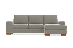 Melrose Reversible Velvet Chaise Sleeper Sofa Bed :: Leg Finish: Pecan / Sleeper Option: Memory Foam Mattress