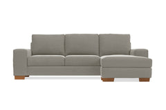 Melrose Reversible Chaise Sleeper Sofa Bed :: Leg Finish: Pecan / Sleeper Option: Deluxe Innerspring Mattress