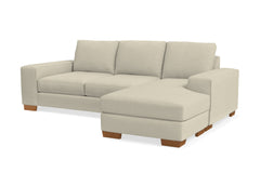 Melrose Reversible Chaise Sleeper Sofa Bed :: Leg Finish: Pecan / Sleeper Option: Memory Foam Mattress