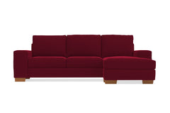 Melrose Reversible Chaise Sleeper Sofa Bed :: Leg Finish: Pecan / Sleeper Option: Deluxe Innerspring Mattress