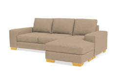 Melrose Reversible Chaise Sleeper Sofa Bed :: Leg Finish: Natural / Sleeper Option: Memory Foam Mattress