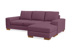 Melrose Reversible Chaise Sofa :: Leg Finish: Pecan