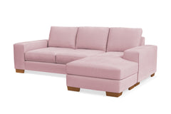 Melrose Reversible Chaise Sleeper Sofa Bed :: Leg Finish: Pecan / Sleeper Option: Deluxe Innerspring Mattress