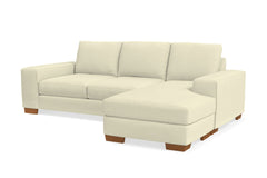 Melrose Reversible Chaise Sleeper Sofa Bed :: Leg Finish: Pecan / Sleeper Option: Deluxe Innerspring Mattress