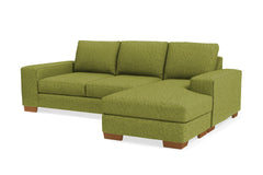 Melrose Reversible Chaise Sleeper Sofa Bed :: Leg Finish: Pecan / Sleeper Option: Deluxe Innerspring Mattress