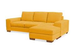 Melrose Reversible Chaise Sleeper Sofa Bed :: Leg Finish: Pecan / Sleeper Option: Memory Foam Mattress