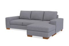 Melrose Reversible Chaise Sleeper Sofa Bed :: Leg Finish: Pecan / Sleeper Option: Deluxe Innerspring Mattress