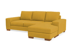 Melrose Reversible Chaise Sleeper Sofa Bed :: Leg Finish: Pecan / Sleeper Option: Deluxe Innerspring Mattress