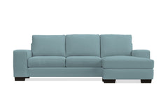 Melrose Reversible Velvet Chaise Sleeper Sofa Bed :: Leg Finish: Espresso / Sleeper Option: Deluxe Innerspring Mattress