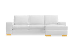 Melrose Reversible Velvet Chaise Sleeper Sofa Bed :: Leg Finish: Natural / Sleeper Option: Memory Foam Mattress