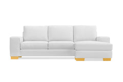 Melrose Reversible Velvet Chaise Sleeper Sofa Bed :: Leg Finish: Natural / Sleeper Option: Deluxe Innerspring Mattress