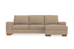 Melrose Reversible Chaise Sleeper Sofa Bed :: Leg Finish: Pecan / Sleeper Option: Deluxe Innerspring Mattress