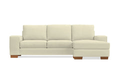 Melrose Reversible Chaise Sleeper Sofa Bed :: Leg Finish: Pecan / Sleeper Option: Deluxe Innerspring Mattress