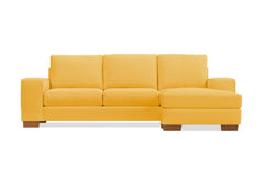 Melrose Reversible Chaise Sleeper Sofa Bed :: Leg Finish: Pecan / Sleeper Option: Deluxe Innerspring Mattress