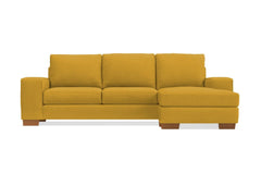 Melrose Reversible Chaise Sleeper Sofa Bed :: Leg Finish: Pecan / Sleeper Option: Deluxe Innerspring Mattress