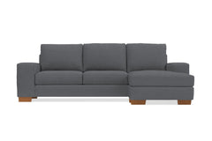 Melrose Reversible Chaise Sleeper Sofa Bed :: Leg Finish: Pecan / Sleeper Option: Memory Foam Mattress