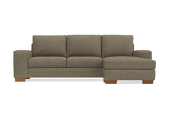 Melrose Reversible Chaise Sleeper Sofa Bed :: Leg Finish: Pecan / Sleeper Option: Deluxe Innerspring Mattress