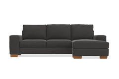 Melrose Reversible Chaise Sleeper Sofa Bed :: Leg Finish: Pecan / Sleeper Option: Deluxe Innerspring Mattress