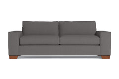 Melrose Queen Size Sleeper Sofa Bed :: Leg Finish: Pecan / Sleeper Option: Memory Foam Mattress