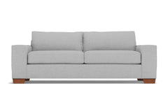 Melrose Queen Size Sleeper Sofa Bed :: Leg Finish: Pecan / Sleeper Option: Memory Foam Mattress