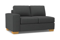 Melrose Left Arm Loveseat :: Leg Finish: Natural / Configuration: LAF - Chaise on the Left