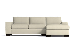 Melrose 2pc Sleeper Sectional :: Leg Finish: Espresso / Configuration: RAF - Chaise on the Right / Sleeper Option: Deluxe Innerspring Mattress