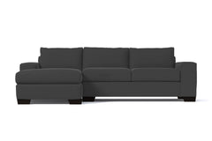 Melrose 2pc Sleeper Sectional :: Leg Finish: Espresso / Configuration: LAF - Chaise on the Left / Sleeper Option: Deluxe Innerspring Mattress