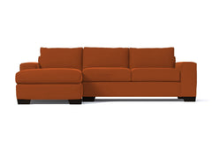 Melrose 2pc Sleeper Sectional :: Leg Finish: Espresso / Configuration: LAF - Chaise on the Left / Sleeper Option: Deluxe Innerspring Mattress