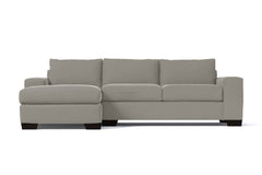 Melrose 2pc Sleeper Sectional :: Leg Finish: Espresso / Configuration: LAF - Chaise on the Left / Sleeper Option: Deluxe Innerspring Mattress