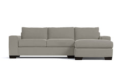 Melrose 2pc Sleeper Sectional :: Leg Finish: Espresso / Configuration: RAF - Chaise on the Right / Sleeper Option: Deluxe Innerspring Mattress