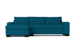 Melrose 2pc Sleeper Sectional :: Leg Finish: Espresso / Configuration: LAF - Chaise on the Left / Sleeper Option: Deluxe Innerspring Mattress