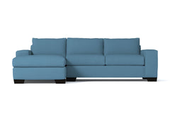 Melrose 2pc Sleeper Sectional :: Leg Finish: Espresso / Configuration: LAF - Chaise on the Left / Sleeper Option: Deluxe Innerspring Mattress