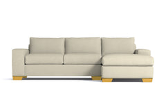 Melrose 2pc Sleeper Sectional :: Leg Finish: Natural / Configuration: RAF - Chaise on the Right / Sleeper Option: Deluxe Innerspring Mattress