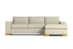 Melrose 2pc Sleeper Sectional :: Leg Finish: Natural / Configuration: RAF - Chaise on the Right / Sleeper Option: Memory Foam Mattress