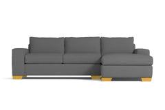 Melrose 2pc Sleeper Sectional :: Leg Finish: Natural / Configuration: RAF - Chaise on the Right / Sleeper Option: Memory Foam Mattress