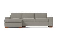 Melrose 2pc Sleeper Sectional :: Leg Finish: Pecan / Configuration: LAF - Chaise on the Left / Sleeper Option: Memory Foam Mattress