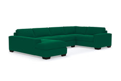 Melrose 3pc Velvet Sectional Sofa :: Leg Finish: Espresso / Configuration: LAF - Chaise on the Left