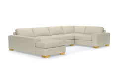 Melrose 3pc Sleeper Sectional :: Leg Finish: Natural / Configuration: LAF - Chaise on the Left / Sleeper Option: Deluxe Innerspring Mattress