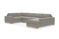 Melrose 3pc Sectional Sofa :: Leg Finish: Natural / Configuration: RAF - Chaise on the Right