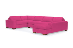 Melrose 3pc Sectional Sofa :: Leg Finish: Pecan / Configuration: RAF - Chaise on the Right