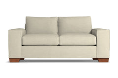 Melrose Twin Size Sleeper Sofa Bed :: Leg Finish: Pecan / Sleeper Option: Memory Foam Mattress