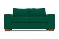 Melrose Twin Size Sleeper Sofa Bed :: Leg Finish: Pecan / Sleeper Option: Memory Foam Mattress