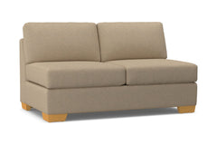 Melrose Armless Apartment Size Sofa :: Leg Finish: Natural