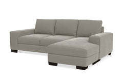 Melrose Reversible Velvet Chaise Sleeper Sofa Bed :: Leg Finish: Espresso / Sleeper Option: Memory Foam Mattress